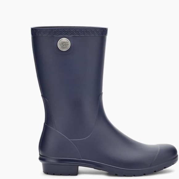 UGG Sienna Matte Rain Boots: Navy 10 - Picture 2 of 15